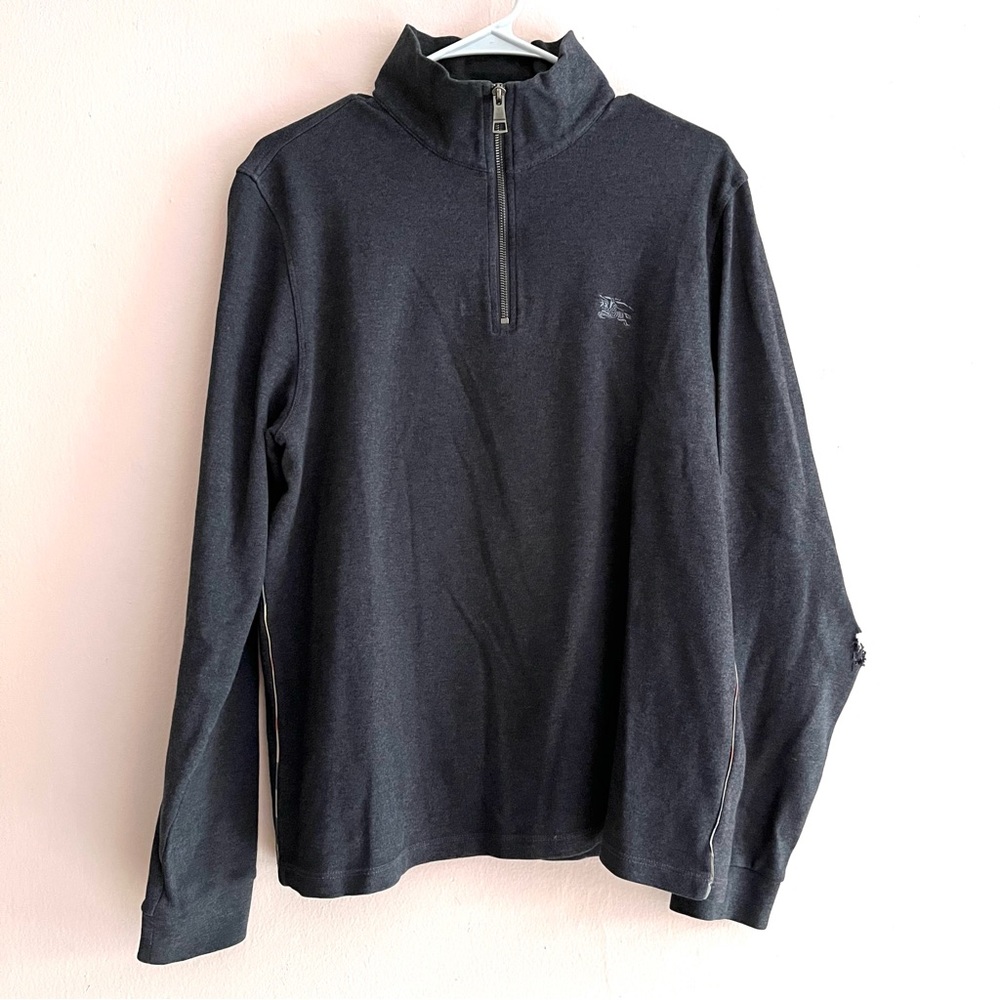 Burberry gray zippered funnel neck pullover Men's sweater size Medium